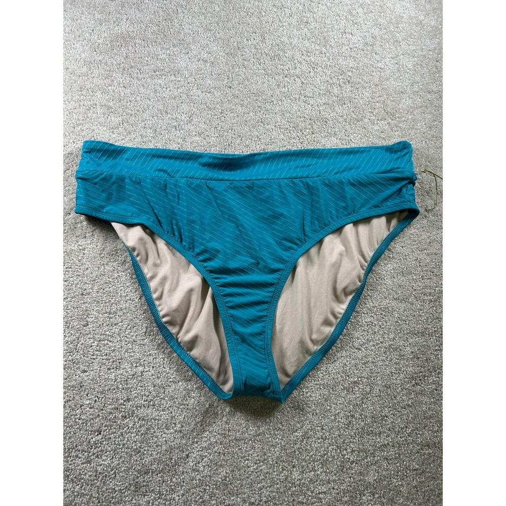 Mynah Swimwear Women's Teal XXL Nylon Spandex Bikini Bottom